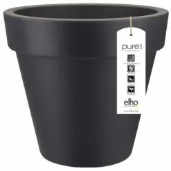 ELHO Pot De Fleurs Rond Pure Round Ø 80 X H.70 Cm - Anthracite - Anthracite