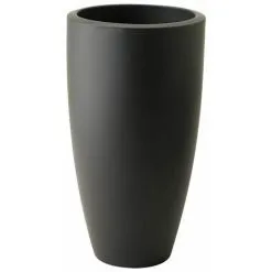 ELHO Pot De Fleurs Rond Pure Soft Round High Ø 35 X H.62 Cm - Anthracite - Anthracite