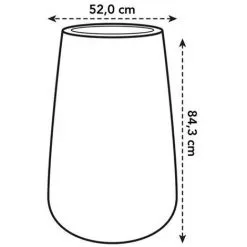 ELHO Pot De Fleurs Pure Cone High Ø 55 X H.84 Cm - Blanc - Blanc -ELHO Soldes 515688 3