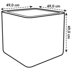 ELHO Pot De Fleurs Pure Soft Brick 50 X H.50 Cm - Anthracite - Anthracite 5 ELHO Pot De Fleurs Pure Soft Brick 50 X H.50 Cm - Anthracite - Anthracite -ELHO Soldes 515694 3