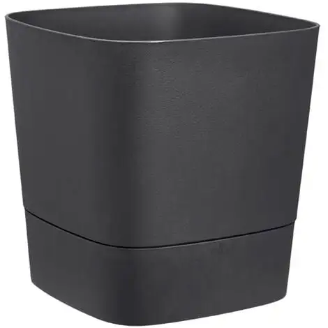 Pot De Fleurs Carré Extérieur/intérieur 30 X 30 Cm Elho Aqua Care Greensense Gris Charbon - Gris 3 Pot De Fleurs Carré Extérieur/intérieur 30 X 30 Cm Elho Aqua Care Greensense Gris Charbon - Gris – Image 3
