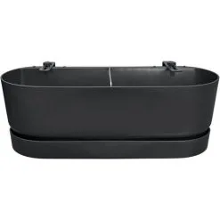 Balconnière Elho Greenville Easy Balcony Noir - Longueur 52 Cm - Noir