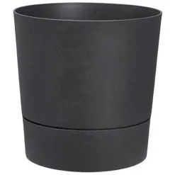 Pot De Fleurs Rond Extérieur/intérieur Ø 43 Cm Elho Aqua Care Greensense Gris Charbon - Gris