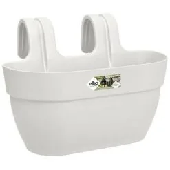 ELHO - Pot De Fleurs - Vibia Campana Easy Hanger Medium - Blanc Soie - Balcon Extérieur - L 24.1 X W 36 X H 26.5 Cm