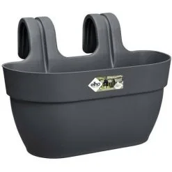 ELHO - Pot De Fleurs - Vibia Campana Easy Hanger Medium - Anthracite - Balcon Extérieur - L 24.1 X W 36 X H 26.5 Cm