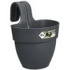 ELHO - Pot De Fleurs - Vibia Campana Easy Hanger Small - Anthracite - Balcon Extérieur - L 24.1 X W 20.5 X H 26.5 Cm