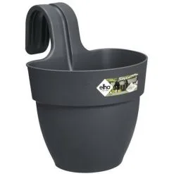 ELHO - Pot De Fleurs - Vibia Campana Easy Hanger Small - Anthracite - Balcon Extérieur - L 24.1 X W 20.5 X H 26.5 Cm