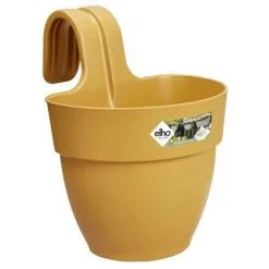ELHO - Pot De Fleurs - Vibia Campana Easy Hanger Small - Jaune Miel - Balcon Extérieur - L 24.1 X W 20.5 X H 26.5 Cm