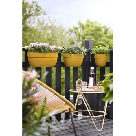 ELHO - Pot De Fleurs - Vibia Campana Easy Hanger Small - Jaune Miel - Balcon Extérieur - L 24.1 X W 20.5 X H 26.5 Cm 2 ELHO - Pot De Fleurs - Vibia Campana Easy Hanger Small - Jaune Miel - Balcon Extérieur - L 24.1 X W 20.5 X H 26.5 Cm – Image 2
