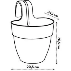 ELHO - Pot De Fleurs - Vibia Campana Easy Hanger Small - Jaune Miel - Balcon Extérieur - L 24.1 X W 20.5 X H 26.5 Cm 7 ELHO - Pot De Fleurs - Vibia Campana Easy Hanger Small - Jaune Miel - Balcon Extérieur - L 24.1 X W 20.5 X H 26.5 Cm -ELHO Soldes 57866294 4