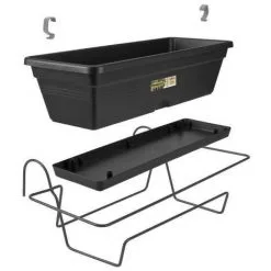 ELHO Balconniere Green Basics Allin1 50 - Extérieur & Balcon - L 25,7 X W 47,3 X H 16,7 Cm - Vivre Noir 9 ELHO Balconniere Green Basics Allin1 50 - Extérieur & Balcon - L 25,7 X W 47,3 X H 16,7 Cm - Vivre Noir -ELHO Soldes 58547860 5