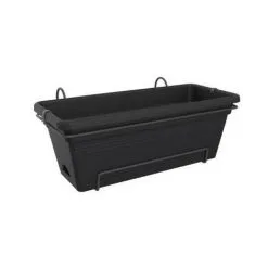 ELHO Balconniere Green Basics Allin1 55 - Extérieur & Balcon - XL - L 32,3 X W 56,4 X H 22,7 Cm - Vivre Noir