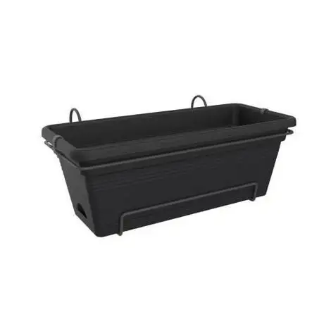 ELHO Balconniere Green Basics Allin1 55 - Extérieur & Balcon - XL - L 32,3 X W 56,4 X H 22,7 Cm - Vivre Noir 1 ELHO Balconniere Green Basics Allin1 55 - Extérieur & Balcon - XL - L 32,3 X W 56,4 X H 22,7 Cm - Vivre Noir
