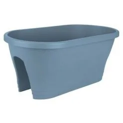 ELHO Bac De Balcon Corsica Flower Bridge 60 - Bleu Vintage - Extérieur & Balcon - L 29,6 X W 58 X H 24 Cm