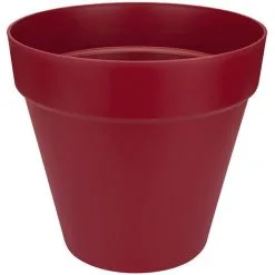 Pot De Fleurs Rond Loft Urban Avec Roues - Ø 40 X H.35 Cm - Fruits Rouges - Elho - Rouge