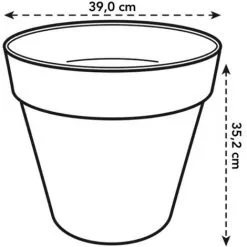 Pot De Fleurs Rond Loft Urban Avec Roues - Ø 40 X H.35 Cm - Fruits Rouges - Elho - Rouge -ELHO Soldes 59729049 5