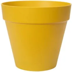 Pot De Fleurs Rond Loft Urban Avec Roues - Ø 40 X H.35 Cm - Ocre - Elho - Jaune
