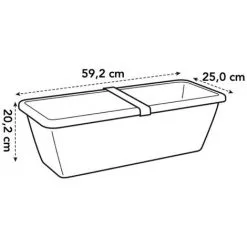 Jardinière Rectangulaire Barcelona XL - 60 Cm - Taupe - Elho - Taupe 7 Jardinière Rectangulaire Barcelona XL - 60 Cm - Taupe - Elho - Taupe -ELHO Soldes 59945294 4