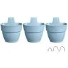 ELHO - Pot De Fleurs - Vibia Campana Foret Vertical Set/3 - Bleu Vintage - Balcon Extérieur - L 17.1 X W 20.7 X H 29.7 Cm