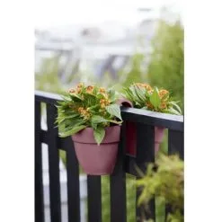 ELHO - Pot De Fleurs - Vibia Campana Flower Twin 21 - Rose Poussiere - Balcon Extérieur - L 38.4 X W 20.5 X H 26.5 Cm -ELHO Soldes 60106966 4