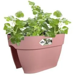 ELHO - Pot De Fleurs - Vibia Campana Flower Bridge 40 - Rose Poussiere - Balcon Extérieur - L 26 X W 39 X H 22 Cm