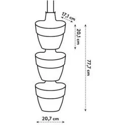 ELHO - Pot De Fleurs - Vibia Campana Foret Vertical Set/3 - Blanc Soie - Balcon Extérieur - L 17.1 X W 20.7 X H 29.7 Cm -ELHO Soldes 60107250 4