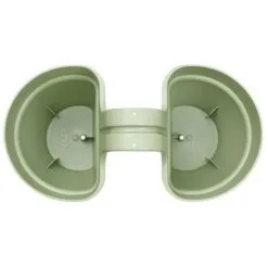 ELHO - Pot De Fleurs - Vibia Campana Flower Twin 21 - Vert Pistache - Balcon Extérieur - L 38.4 X W 20.5 X H 26.5 Cm