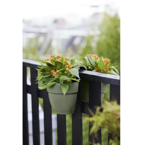 ELHO - Pot De Fleurs - Vibia Campana Flower Twin 21 - Vert Pistache - Balcon Extérieur - L 38.4 X W 20.5 X H 26.5 Cm 2 ELHO - Pot De Fleurs - Vibia Campana Flower Twin 21 - Vert Pistache - Balcon Extérieur - L 38.4 X W 20.5 X H 26.5 Cm – Image 2