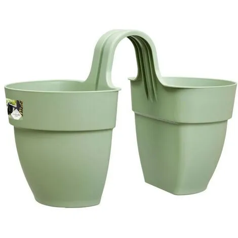 ELHO - Pot De Fleurs - Vibia Campana Flower Twin 21 - Vert Pistache - Balcon Extérieur - L 38.4 X W 20.5 X H 26.5 Cm 4 ELHO - Pot De Fleurs - Vibia Campana Flower Twin 21 - Vert Pistache - Balcon Extérieur - L 38.4 X W 20.5 X H 26.5 Cm – Image 4