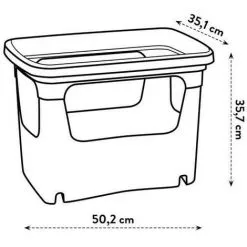 ELHO - Pot De Fleurs - Green Basics Stack & Grow Large - Leaf Green - Extérieur - L 35.1 X W 50.9 X H 35.7 Cm -ELHO Soldes 60108255 4