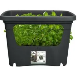 ELHO - Pot De Fleurs - Green Basics Stack & Grow Large - Living Noir - Extérieur - L 35.1 X W 50.9 X H 35.7 Cm -ELHO Soldes 60108720 3