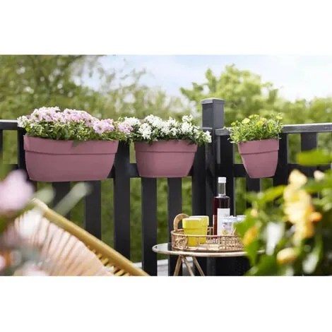 ELHO - Pot De Fleurs - Vibia Campana Easy Hanger Medium - Rose Poussiere - Balcon Extérieur - L 24.1 X W 36 X H 26.5 Cm 2 ELHO - Pot De Fleurs - Vibia Campana Easy Hanger Medium - Rose Poussiere - Balcon Extérieur - L 24.1 X W 36 X H 26.5 Cm – Image 2