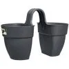 ELHO - Pot De Fleurs - Vibia Campana Flower Twin 21 - Anthracite - Balcon Extérieur - L 38.4 X W 20.5 X H 26.5 Cm