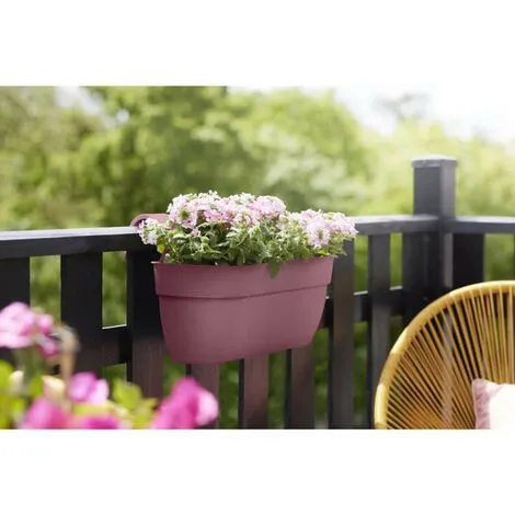 ELHO - Pot De Fleurs - Vibia Campana Easy Hanger Large - Rose Poussiere - Balcon Extérieur - L 24.1 X W 46 X H 26.5 Cm 2 ELHO - Pot De Fleurs - Vibia Campana Easy Hanger Large - Rose Poussiere - Balcon Extérieur - L 24.1 X W 46 X H 26.5 Cm – Image 2