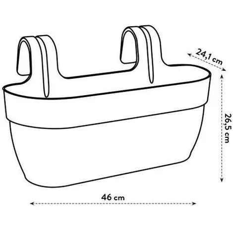 ELHO - Pot De Fleurs - Vibia Campana Easy Hanger Large - Rose Poussiere - Balcon Extérieur - L 24.1 X W 46 X H 26.5 Cm 3 ELHO - Pot De Fleurs - Vibia Campana Easy Hanger Large - Rose Poussiere - Balcon Extérieur - L 24.1 X W 46 X H 26.5 Cm – Image 3