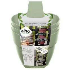 ELHO - Pot De Fleurs - Vibia Campana Foret Vertical Set/3 - Vert Pistache - Balcon Extérieur - L 17.1 X W 20.7 X H 29.7 Cm -ELHO Soldes 60113493 4