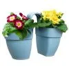 ELHO - Pot De Fleurs - Vibia Campana Flower Twin 21 - Bleu Vintage - Balcon Extérieur - L 38.4 X W 20.5 X H 26.5 Cm