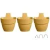 ELHO - Pot De Fleurs - Vibia Campana Foret Vertical Set/3 - Jaune Miel - Balcon Extérieur - L 17.1 X W 20.7 X H 29.7 Cm