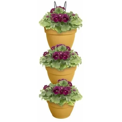 ELHO - Pot De Fleurs - Vibia Campana Foret Vertical Set/3 - Jaune Miel - Balcon Extérieur - L 17.1 X W 20.7 X H 29.7 Cm 3 ELHO - Pot De Fleurs - Vibia Campana Foret Vertical Set/3 - Jaune Miel - Balcon Extérieur - L 17.1 X W 20.7 X H 29.7 Cm – Image 3