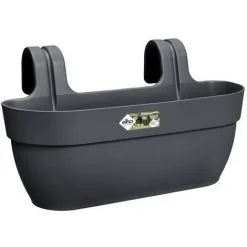 ELHO - Pot De Fleurs - Vibia Campana Easy Hanger Large - Anthracite - Balcon Extérieur - L 24.1 X W 46 X H 26.5 Cm