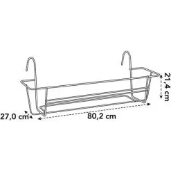Support Balconnière Elho Green Basics 80cm Anthracite -ELHO Soldes 60858920 3