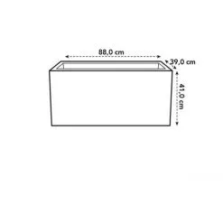 Jardinière Rectangulaire Vivo Long Wheels Blanc - Elho - Blanc -ELHO Soldes 6429616 3