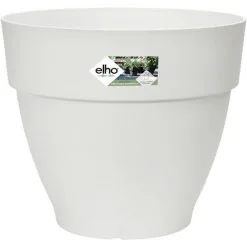 ELHO Bac à Fleurs Rond Ou Carré Jardinière Blanc En Plastique Pour Extérieur Jardin Terrasse Pot De Fleurs Rund/11,3 Liter (de) -ELHO Soldes 67451876 2