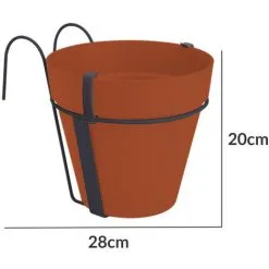 ELHO Bac à Fleurs Jardinière En Plastique Pour Jardin Balcon Maison Pot De Fleurs Avec Support Rund/3 Liter (de) -ELHO Soldes 67451877 3