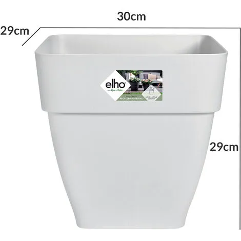 ELHO Bac à Fleurs Rond Ou Carré Jardinière Blanc En Plastique Pour Extérieur Jardin Terrasse Pot De Fleurs Eckig/15 Liter (de) 4 ELHO Bac à Fleurs Rond Ou Carré Jardinière Blanc En Plastique Pour Extérieur Jardin Terrasse Pot De Fleurs Eckig/15 Liter (de) – Image 4
