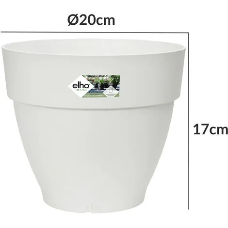 ELHO Bac à Fleurs Rond Ou Carré Jardinière Blanc En Plastique Pour Extérieur Jardin Terrasse Pot De Fleurs Rund/3,2 Liter (de) 5 ELHO Bac à Fleurs Rond Ou Carré Jardinière Blanc En Plastique Pour Extérieur Jardin Terrasse Pot De Fleurs Rund/3,2 Liter (de) – Image 5