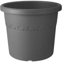 Pot De Fleurs Elho Algarve Cilindro Roues 35cm Anthracite