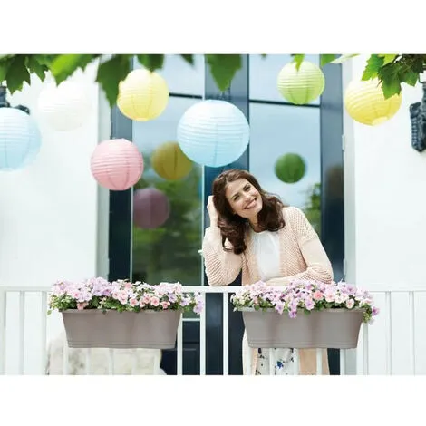 ELHO Balconniere Corsica Trio L 27.1 X W 53.5 X H 25.9 Cm - Taupe 4 ELHO Balconniere Corsica Trio L 27.1 X W 53.5 X H 25.9 Cm - Taupe – Image 4