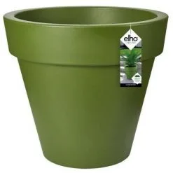 ELHO - Pot De Fleurs - Pure Round Grass 40 - Vert Sportif - Intérieur/extérieur - Ø 39 X H 35 Cm