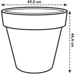 ELHO - Pot De Fleurs - Pure Round Grass 40 - Vert Sportif - Intérieur/extérieur - Ø 39 X H 35 Cm -ELHO Soldes 71108619 4